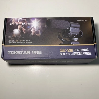 Caja abierta Takstar SGC-598 micrófono de entrevista cámara Nikon Canon videocámara DV  Foto 1 de 4