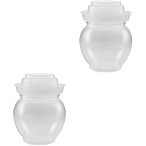 2 Stück Kimchi Glas Vorrat Beizbehälter bedeckt Fermentieren - Bild 1 von 12