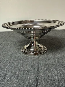 Vintage Empire Sterling Weighted Pedestal Compote Bowl - Picture 1 of 7