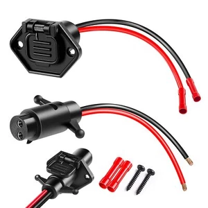 Waterproof Trolling Motor Plug - 12V-24V 8 Gauge Quick Connect for Minn Kota B - Picture 1 of 7