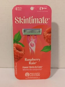 BRAND NEW SEALED Skintimate 4 ct. Disposable 4-Blade Razors – Raspberry Rain - Picture 1 of 2