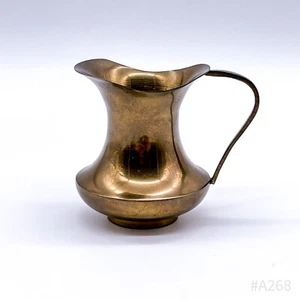 Vintage Jug Brass with Handle Messingkanne 8cm Height - Picture 1 of 8