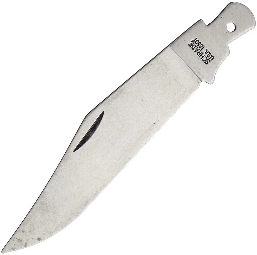 Schrade Knife Blade Replacement Stonewash Finish Stainless Clip Point USA MADE - Image 1 of 1