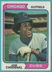 1974 Topps Jose Cardenal Chicago Cubs #185 - Picture 1 of 2