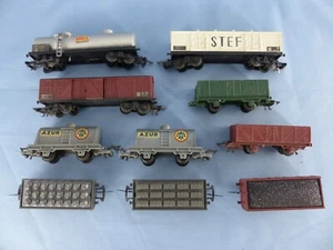 JOUEF lot de 10 wagons marchandises AZUR anciennes attaches complets échelle Ho - Picture 1 of 5