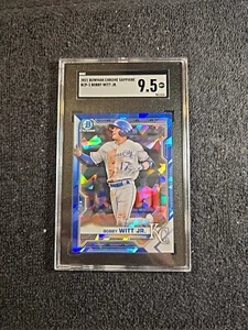 Bobby Witt Jr. RC 2021 SGC 9,5 MT+ Bowman cromo zafiro #BCP-1 11516 ~1STB.org - Imagen 1 de 5
