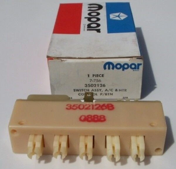 NOS Mopar Plymouth Dodge 68 to 74 Heater A/c Control Switch 3502126