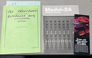 Vintage Teac Model 2A Operation Manual Instructions Magnasync & Brochure Catalog - Picture 1 of 9