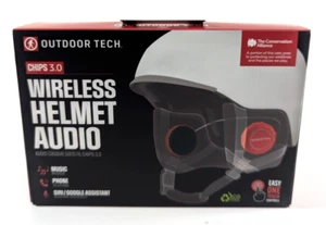 Outdoor Tech Chips 3.0 Wireless Helm Audio Headset Easy One Touch Rot OT0054 - Bild 1 von 11