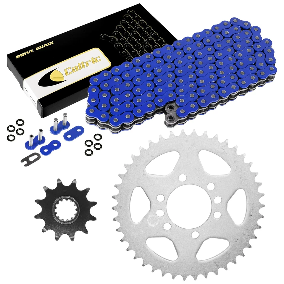Kit de cadena de transmisión y piñones de junta tórica azul para Suzuki LT250R Quadracer 250 1985-93 Foto 1 de 4