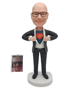 Personalisierte Skulptur personalisiert Foto Wackelkopf Puppe anpassen, Geburtstag - Bild 1 von 24