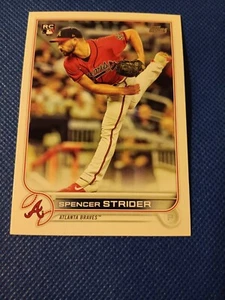 SCHEDA ROOKIE ROOKIE DA BASEBALL 2022 SPENCER STRIDER TOPPS RC #509 ATLANTA BRAVES - Foto 1 di 2