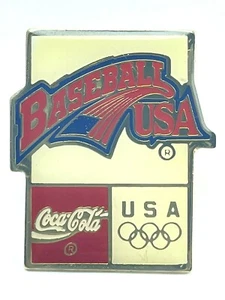 Baseball USA Coca Cola Olympic Collectible Pin - Picture 1 of 4