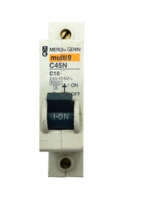 Merlin Gerin multi9 C45N C10 240/415VAC Leitungsschutzschalter MCB Angebot  - Bild 1 von 8