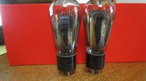 ((2) Neuwertig Matched RCA UX-245 Globe Engraved Base Triode Radio Audio Tubes - Bild 1 von 1