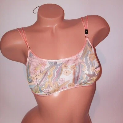 Bralette Victoria Secret Transparente Doble Correas Floral Sin Forro Sin Alambres Foto 1 de 3