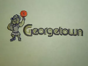 2 Georgetown University Hoyas Patches- 1 Light "Georgetown" & 1 Bulldog --Lot #8 - Picture 1 of 5