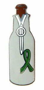 Green Awareness Band Pin Bierflasche Koozie Huggie Reverskragen Hut Tac neu - Bild 1 von 6