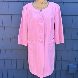 Nordstrom Semantiks 1X Abrigo Rosa Estilo Años 50’s Nuevo Con Etiquetas Forrado - Imagen 1 de 11