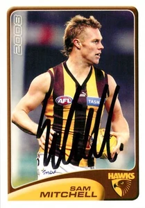 Signed 2008 Hawthorn Hawks AFL Premiers Herald Sun Card - Sam Mitchell - Picture 1 of 3