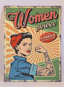 Blechschild Women Power Metallschild Girls Frauen Power Tattoo 33 x 25 cm - Bild 1 von 1