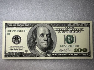 USA, SERIES 2006 $100 DOLLAR BILL FEDERAL RESERVE NOTE, UNCIRCULATED KB59594813F - Picture 1 of 2