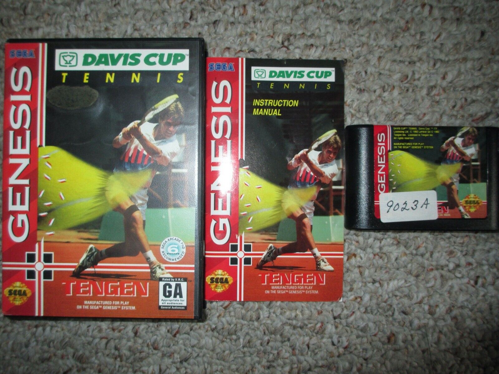 Davis Cup Tennis  (Sega Genesis, 1993) Complete 
