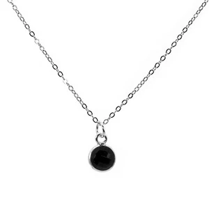 Kabel Kette Halskette Anhänger Spinell Schwarz Blautopas 925 Sterling Silber - Bild 1 von 19