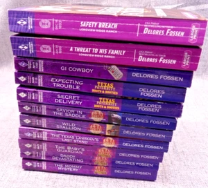11 Harlequin Intrigue Books DELORES FOSSEN Texas Maternity Paternity Romance PB - Imagen 1 de 10