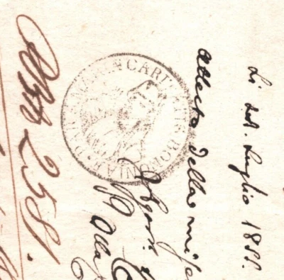 ITALIA Estados Bolonia *DESINFECTADO* Carta/Documento 1855 MARCAS DE IGLESIA MA968 Foto 1 de 4