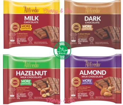 Barritas de Chocolate Alfredo Premium 100gx10 Paquetes Leche de Almendras | Oscuro | Leche de Avellana Foto 1 de 4