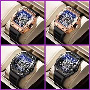 Watch For Men Quartz Analog Army Skeleton Men Wrist Watches WaterProof Boys Watc - Picture 1 of 10