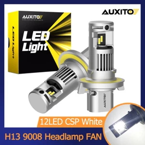 2X AUXITO Q16 H13 9008 Headlight Bulb 12LED 24000LM High Low Beam White CANBUS - Picture 1 of 15