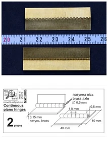Mini World MW0006 Continuous piano hinges ( 2 pieces ) new, 1/32, 1/48, 1/72 - Bild 1 von 12