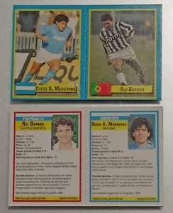 MICRO CARD VALLARDI 1989/90 - MARADONA RUI BARROS - APPENA SBUSTATE - MINT - Foto 1 di 1