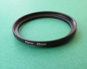 43mm-46mm Stepping Step Up Male-Female Filter Ring Adapter 43mm-46mm 