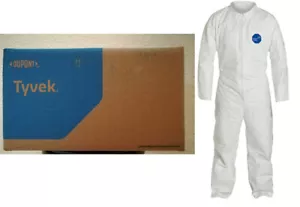 Case of 25 DuPont Tyvek 400 Coverall with Collar, TY120S, M L XL - Picture 1 of 5