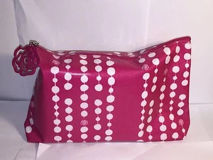 Lancome Pink Polka Dot Cosmetic Bag Purse - Picture 1 of 5