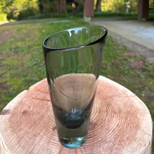 Vintage 1960’s HOLMEGAARD Thule PER LUTKEN ART GLASS VASE Signed Swedish MCM - Bild 1 von 6