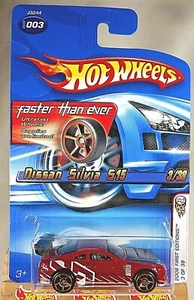 2006 Hot Wheels Faster Than Ever #3 First Editions 3/38 NISSAN SILVIA S15 Red  - Picture 1 of 5