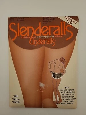 Nuevo de Lote Antiguo 1981 Slenderalls by Underalls Pantimedias #350 A-B Taupe piernas y calzoncillo Foto 1 de 4