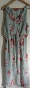 new look dreen flower dress size 16 length 44 inches - Picture 1 of 5