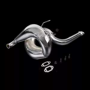 Metal Exhaust Pipe fit 23-45cc engine For 1/5 HPI BAJA RV KM 5B 5T 5SC RC parts - Picture 1 of 12
