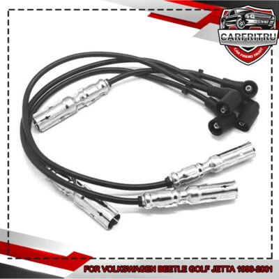 4pcs Spark Plug Wire Set for Volkswagen Beetle Golf Jetta 1999-2001 L4 2.0L NEW Foto 1 de 4
