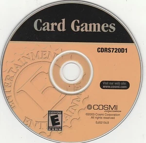 Card Games CD-Rom Game by Cosmi / NetZero CDRS720D1 2003 - Picture 1 of 2