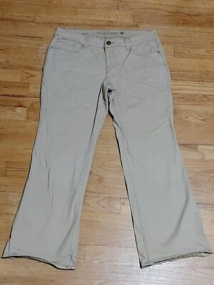 Pantalones para mujer descoloridos Glory elásticos caquis corte bota talla 14P - Leer Foto 1 de 4