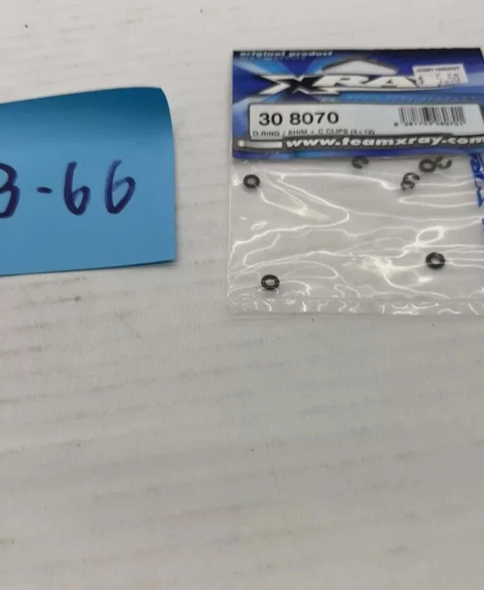 XRAY 30 8070 O-RINGS 4pc + SHIMS 4pc + C-CLIPS 8pc NEW USA SHIPPED - Image 1 of 1