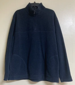 Women's Fleece Pullover Top Size LT Long Sleeve 2 Pockets 1/4 Zip St John's Bay - Picture 1 of 18