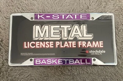 Kansas State K STATE BASKETBALL Metal License Plate Frame NEW SEALED - Image 1 of 2