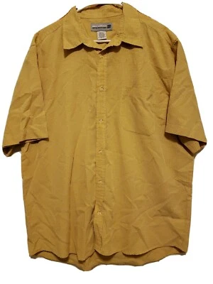 Billabong Button Up Shirt Men's Large, Short Sleeve, Yellow, Checked, Clean - Image 1 of 4